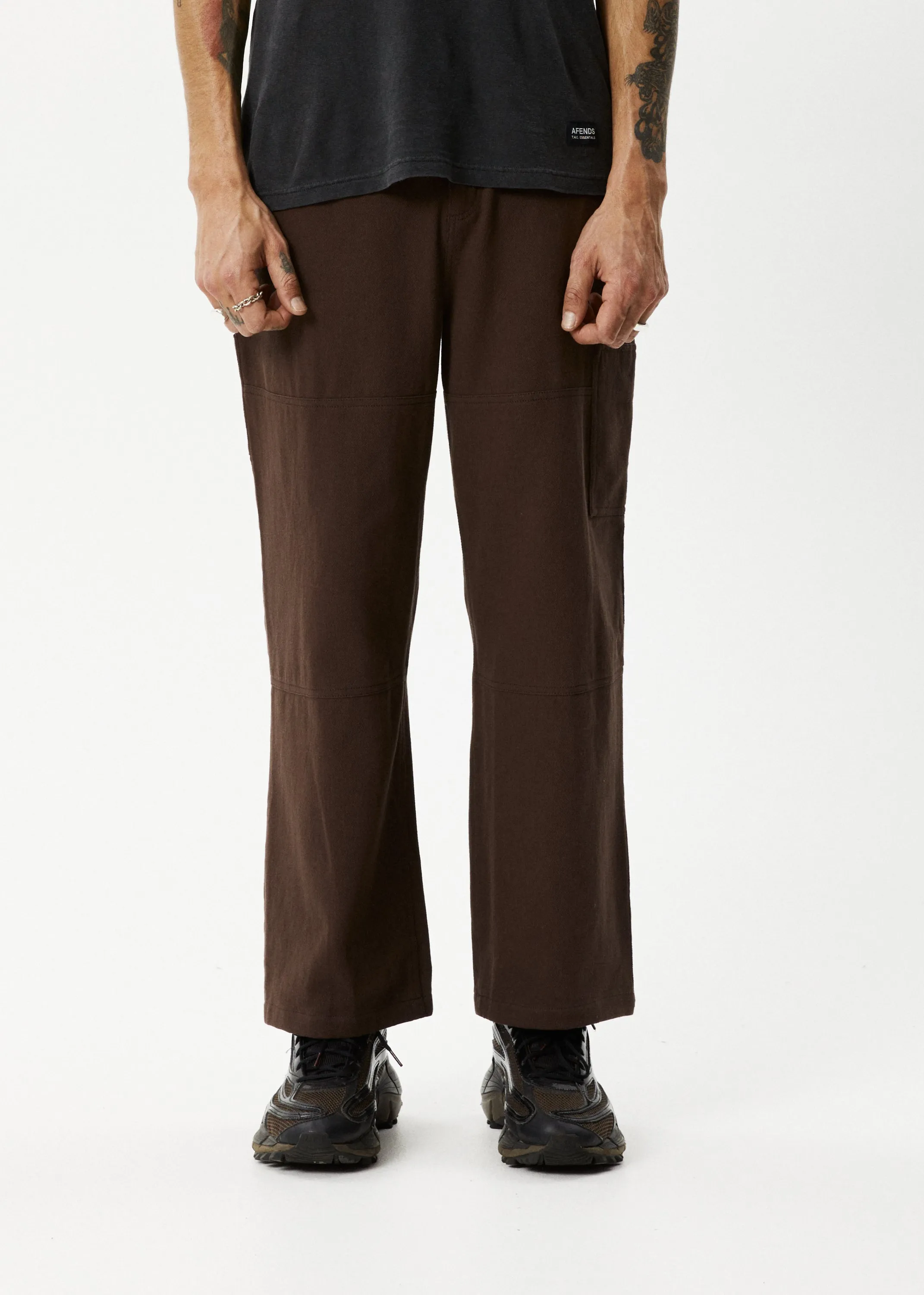 Afends Mens Richmond - Recycled Carpenter Pant - Coffee