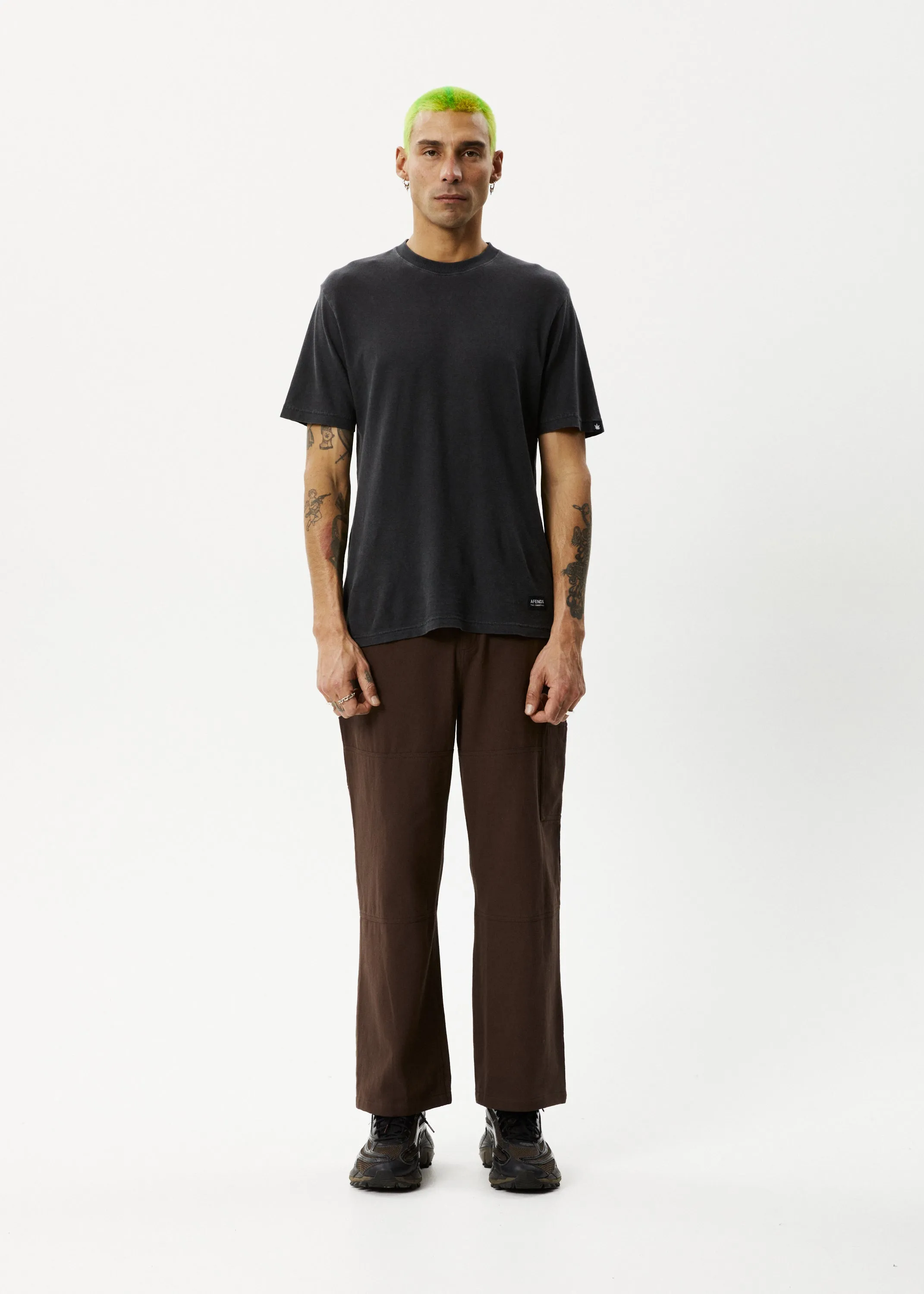 Afends Mens Richmond - Recycled Carpenter Pant - Coffee