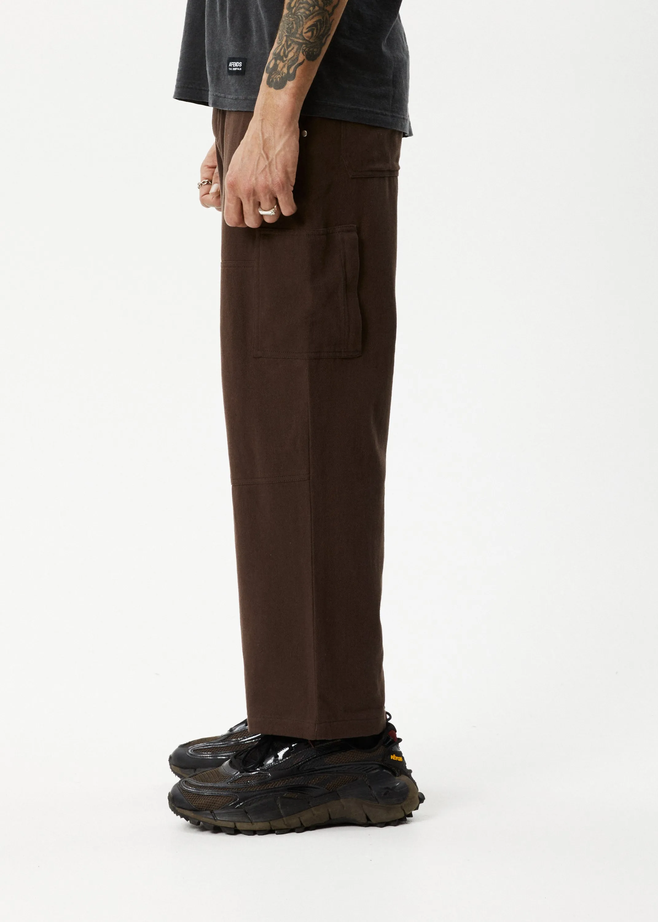 Afends Mens Richmond - Recycled Carpenter Pant - Coffee