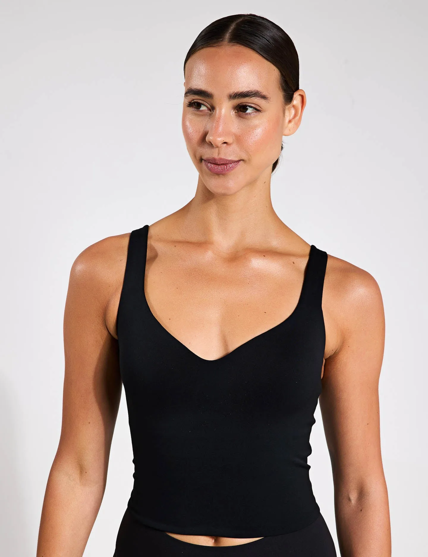 Alate Bra Tank - Black/Cool Grey