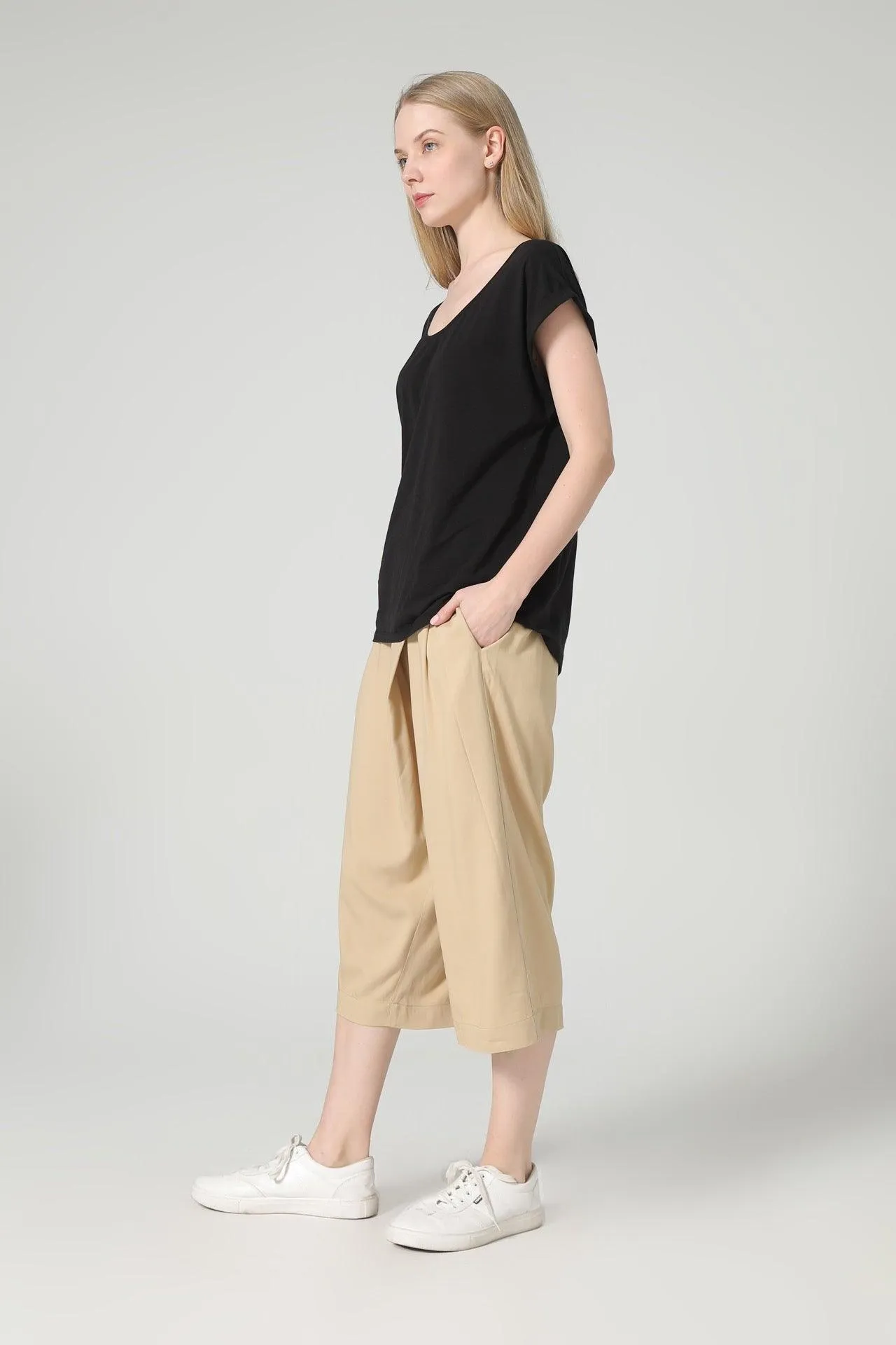 Bamboo Rolled Sleeve Tee