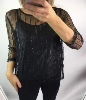 Black Sparkle Top & Cami