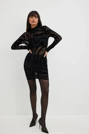 Burn Out Mesh Dress