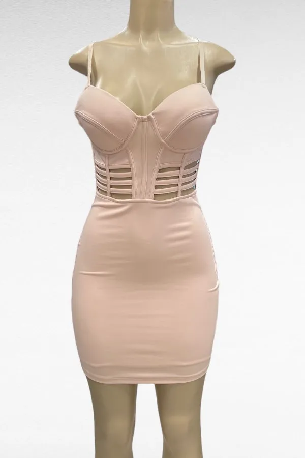 Caged Bustier Bodycon Dress