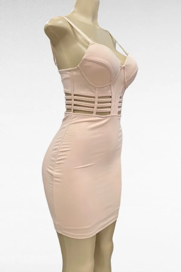 Caged Bustier Bodycon Dress