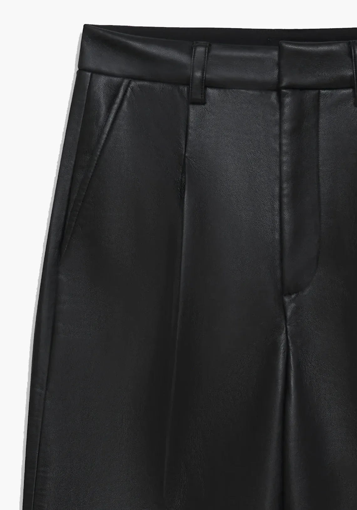 CARMEN PANT BLACK RECYCLED LEATHER