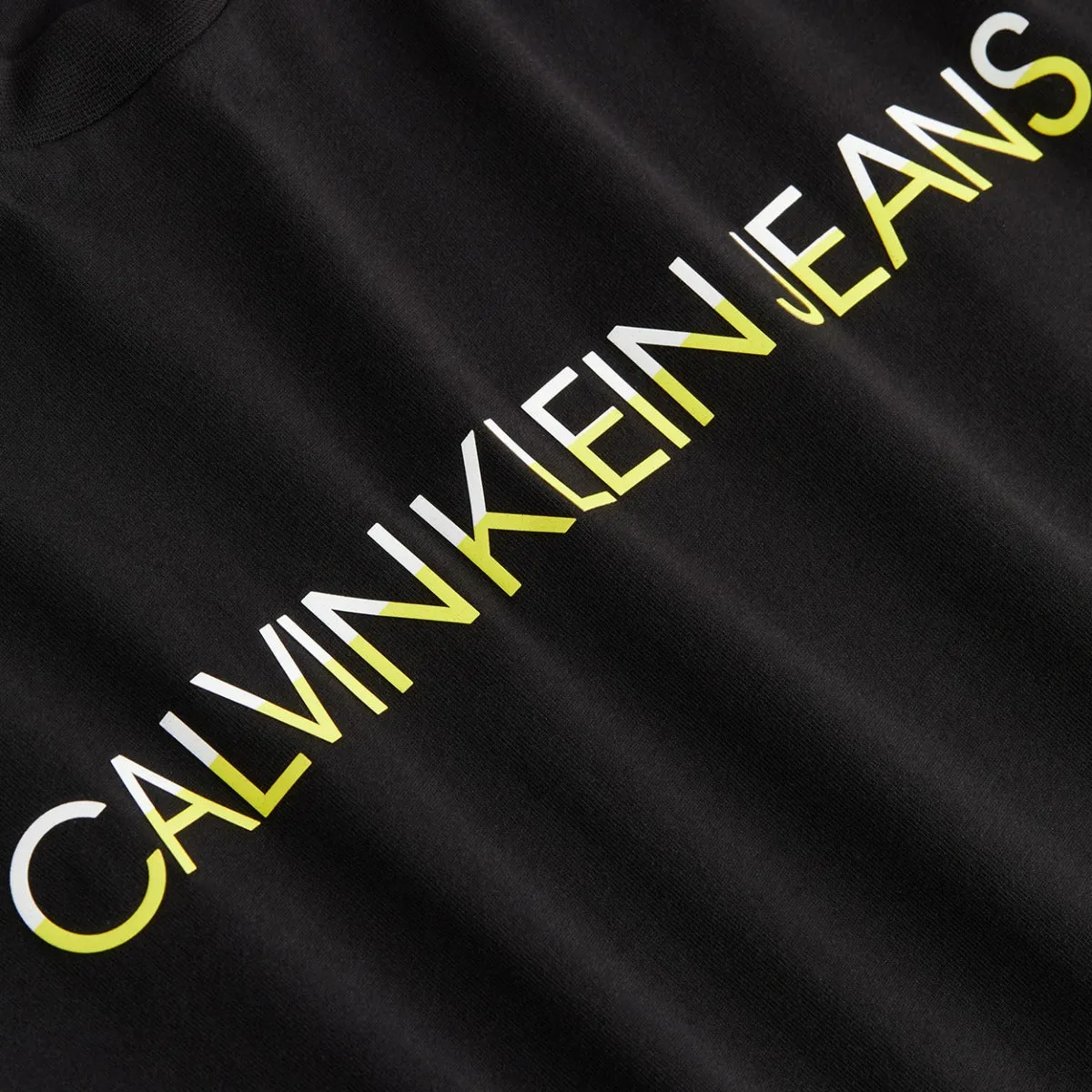 CK Men Dual Tone Logo Tee Black