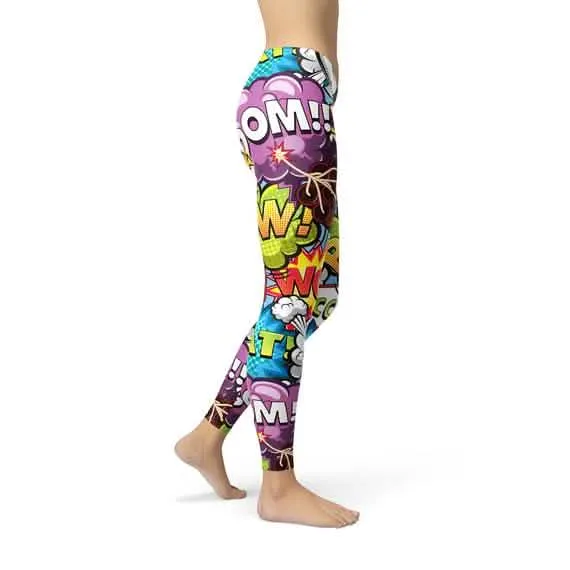 Comic Book Chaos Women's Active Performance Leggings