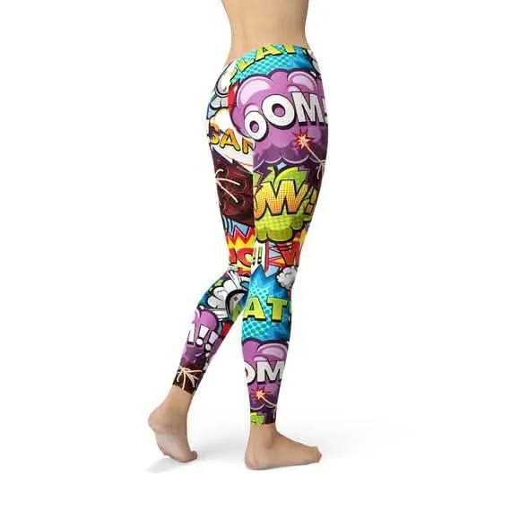 Comic Book Chaos Women's Active Performance Leggings