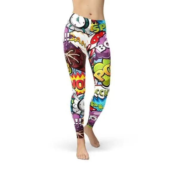 Comic Book Chaos Women's Active Performance Leggings