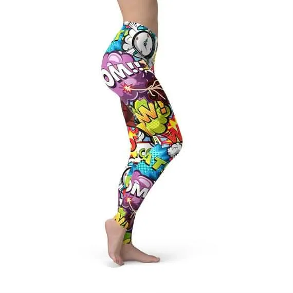 Comic Book Chaos Women's Active Performance Leggings