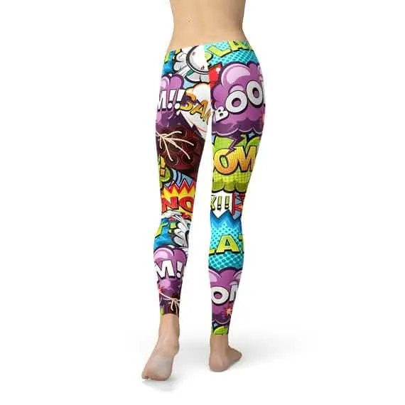 Comic Book Chaos Women's Active Performance Leggings