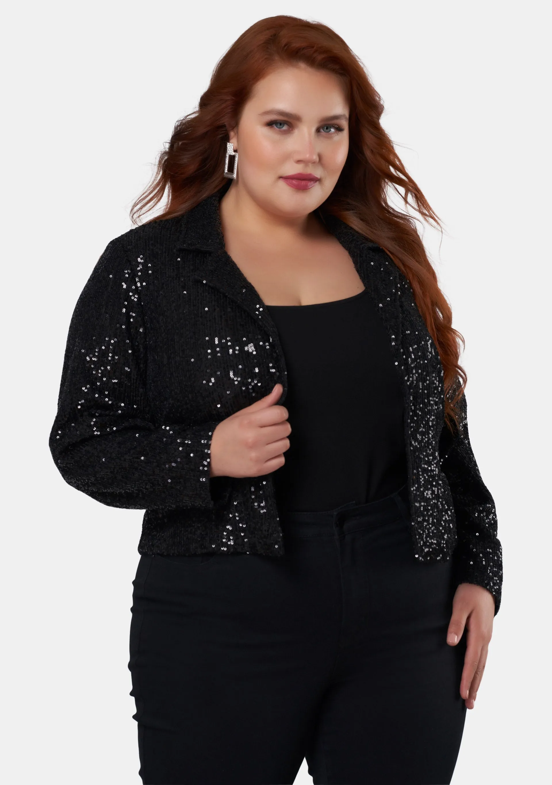 Cosplay Crop Sequin Jacket