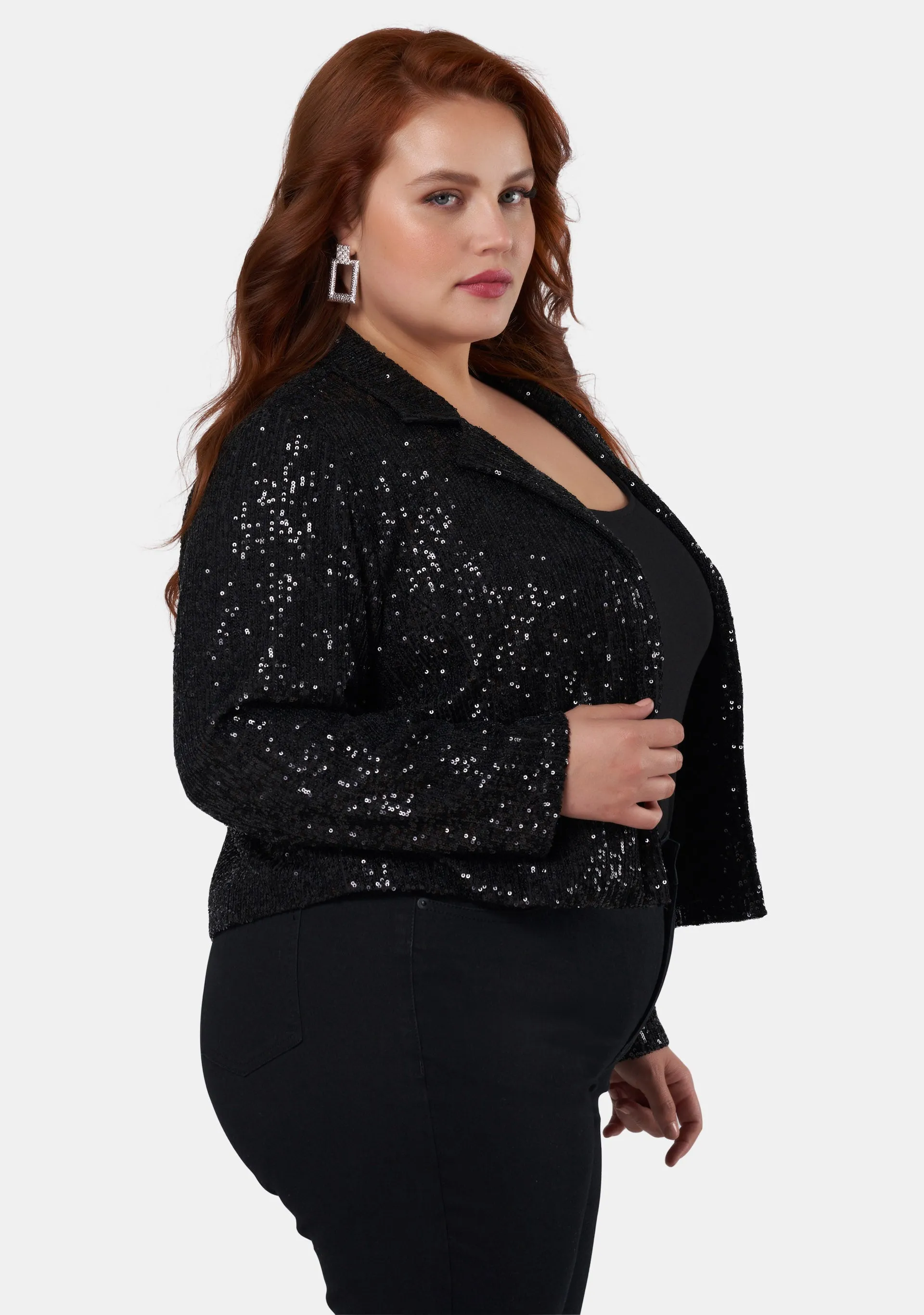 Cosplay Crop Sequin Jacket