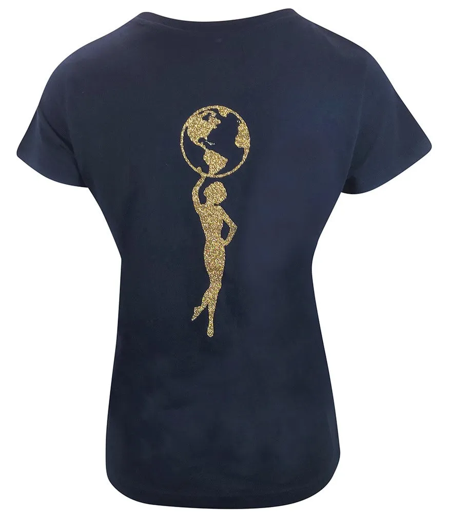 Designing Hollywood  X Madison Maison™ Cotton Navy Star Lady T Shirt