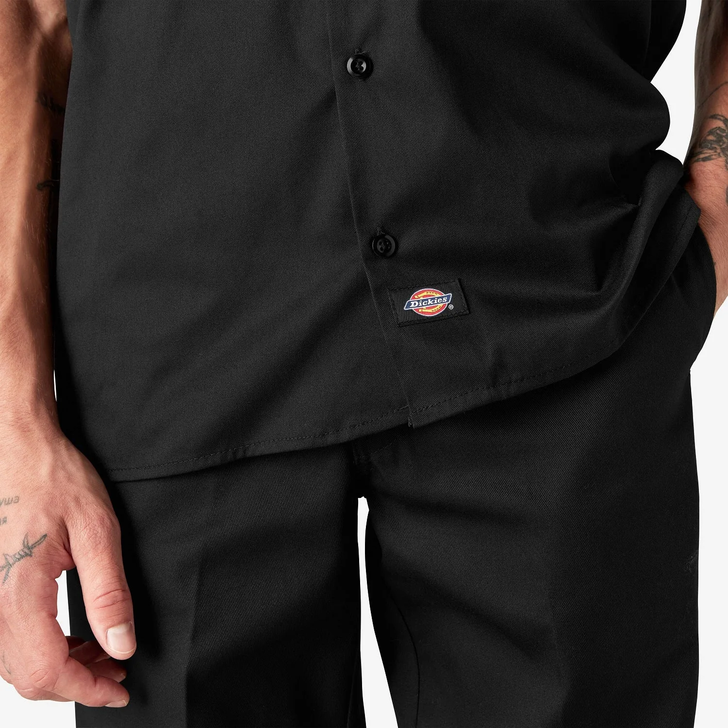 Dickies Men's Short Sleeve Work Shirt_Black