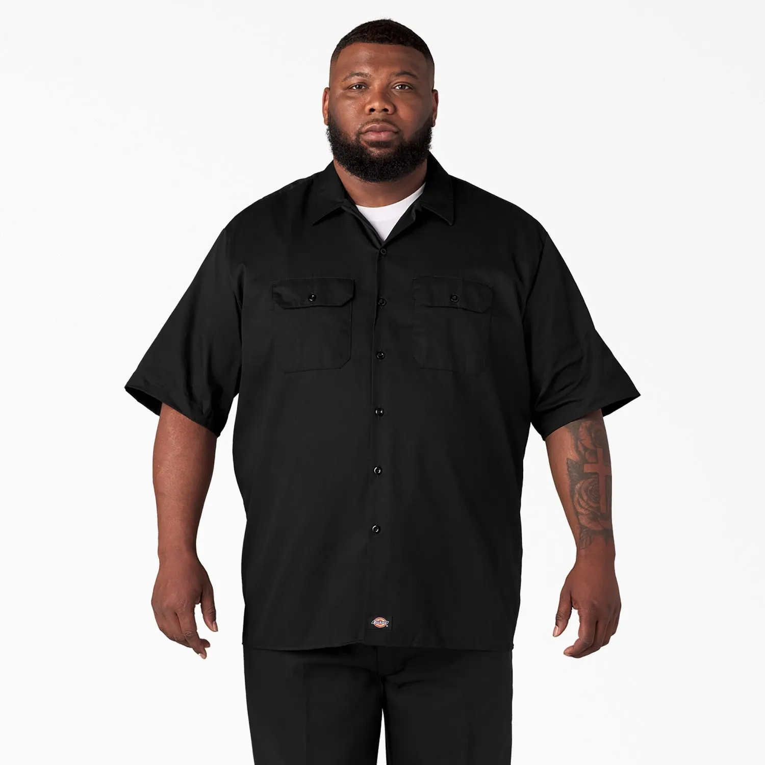 Dickies Men's Short Sleeve Work Shirt_Black