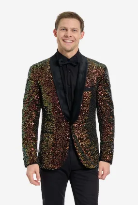 Dinner Jacket - Amber Sequins  | Sequin blazer