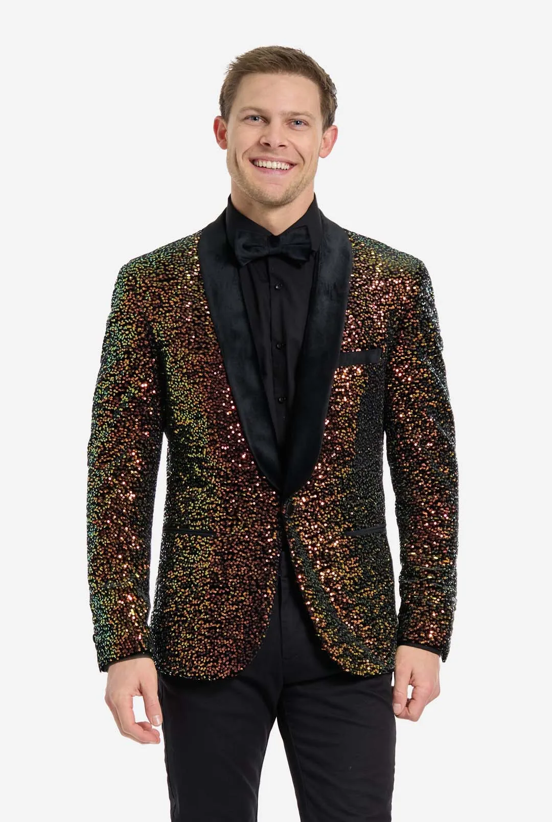 Dinner Jacket - Amber Sequins  | Sequin blazer