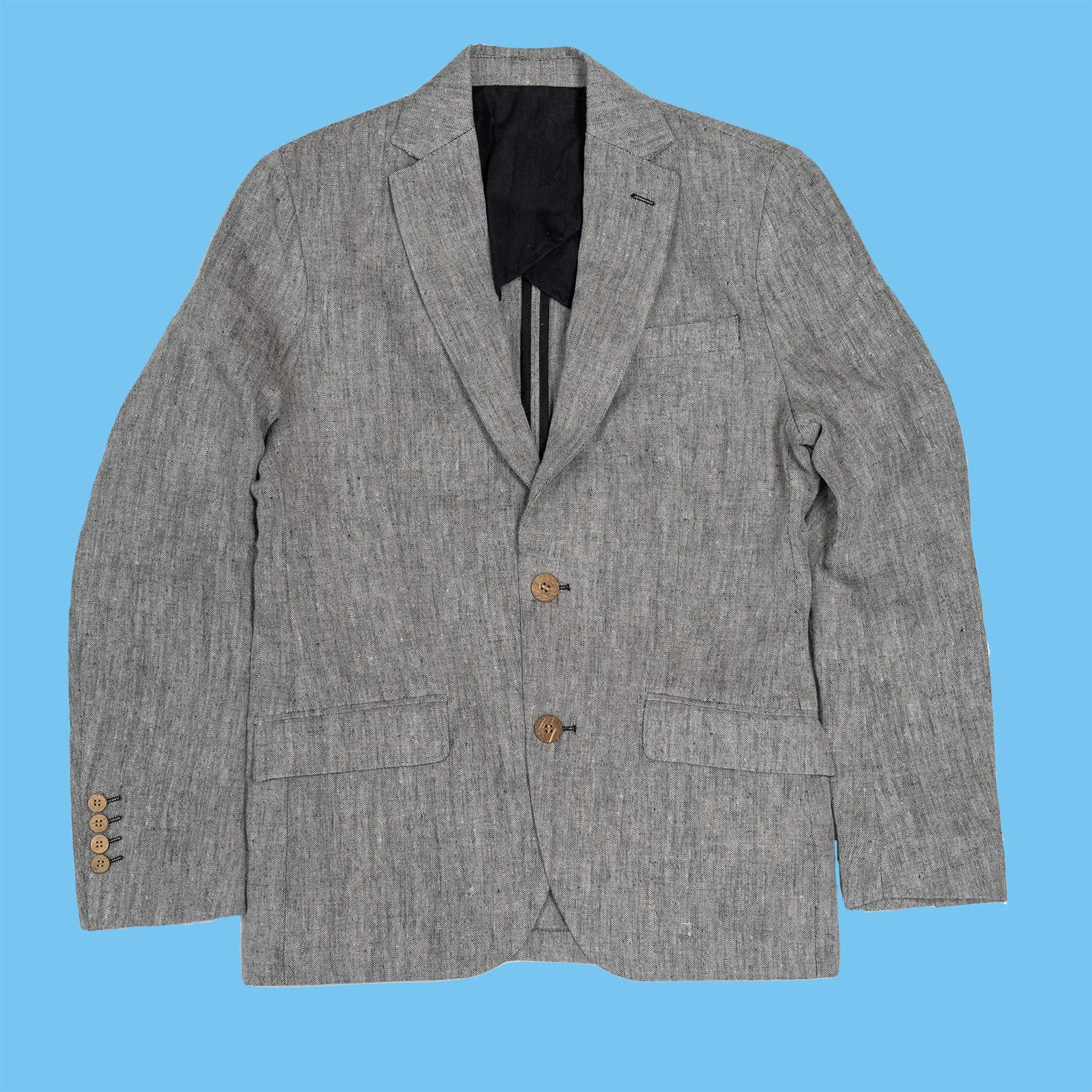 EMBARCADERO 100% Organic Hemp Blazer Jacket (Organic Cotton Lining, Coconut Buttons) (Biodegradable)