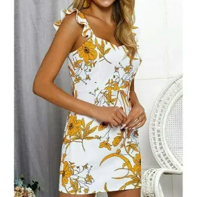 FashionSierra - Fashion Women Summer Boho Short Mini Dress Sexy Ladies Casual Bodycon Sleeveless Beach Dresses Sundress