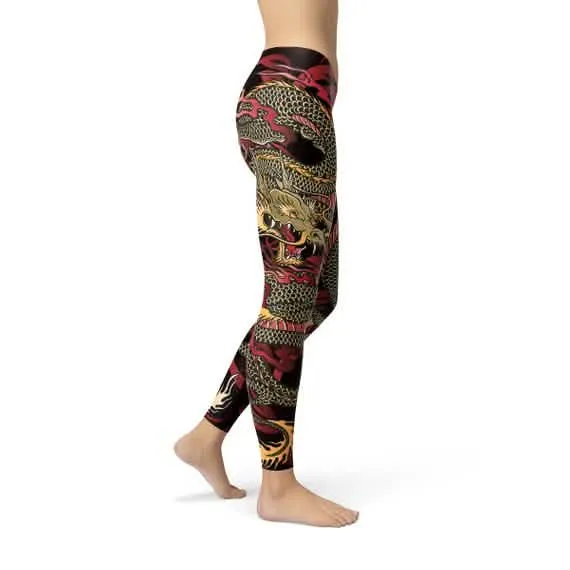 Fierce Dragon Inspired Women's Performance Leggings