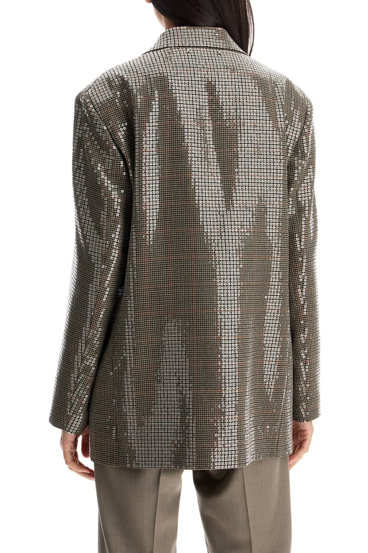 Golden Goose Houndstooth Blazer With Sequins