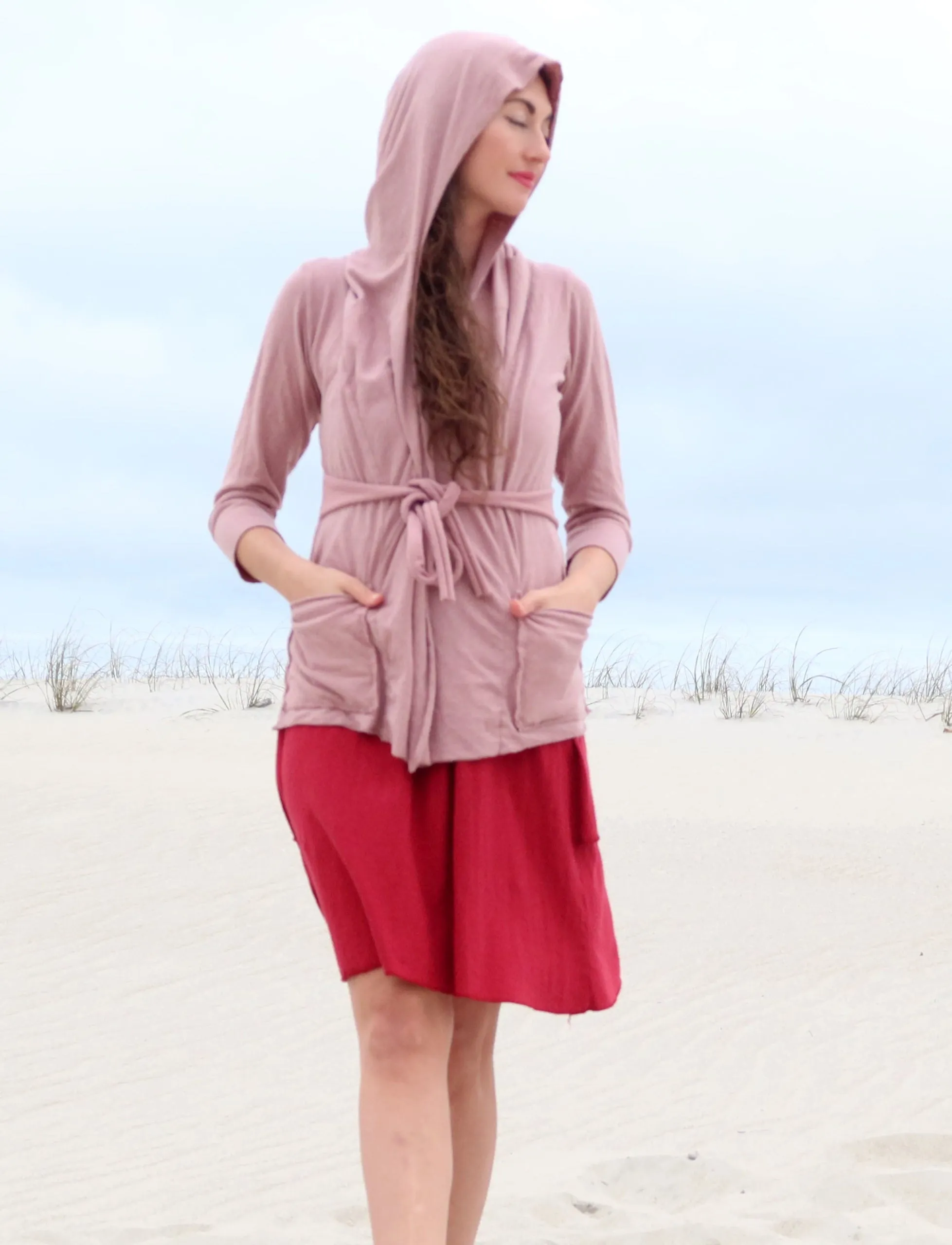 Hooded Simplicity Belted Cardigan