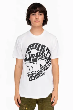 L.A. BLACK SKULL TEE IN WHITE