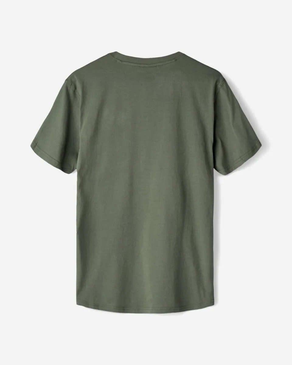 Lyø Organic Tee - Light Army/Black