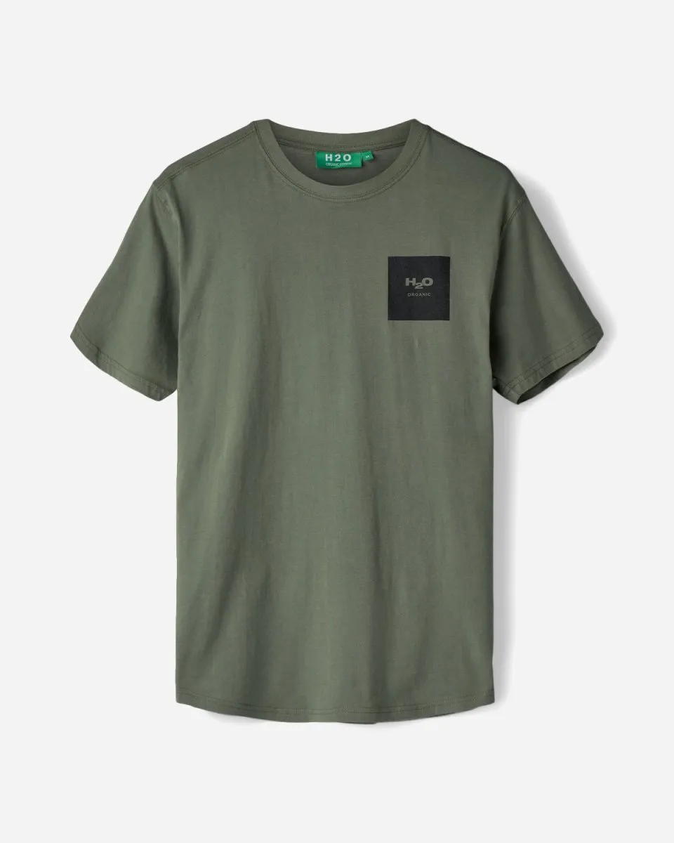 Lyø Organic Tee - Light Army/Black