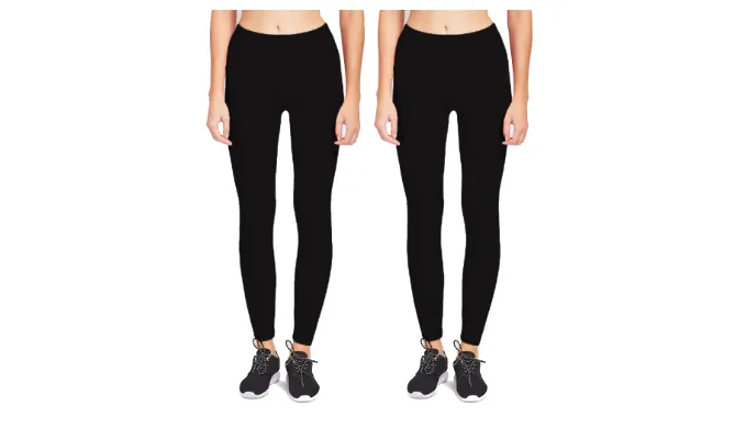 Mechaly Women's Full Length Fit Performance Nylon Leggings One Size - 2 Pack - Ships Next Day!