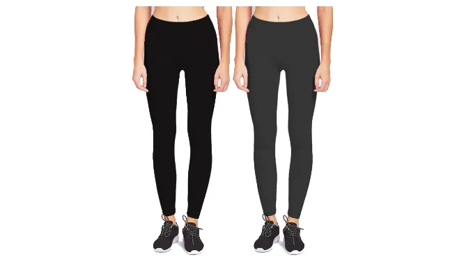 Mechaly Women's Full Length Fit Performance Nylon Leggings One Size - 2 Pack - Ships Next Day!