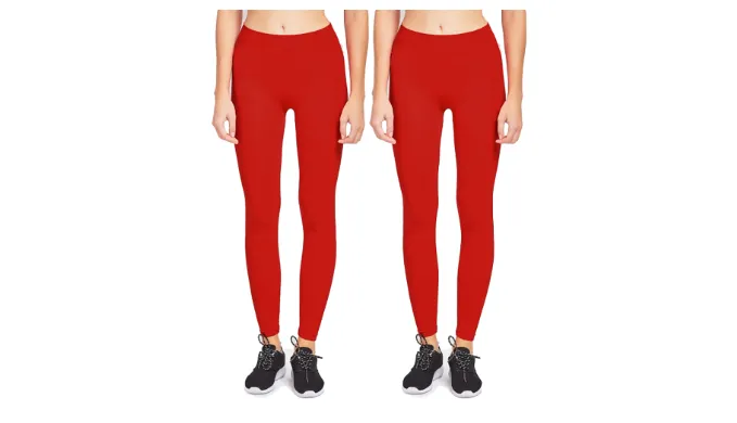 Mechaly Women's Full Length Fit Performance Nylon Leggings One Size - 2 Pack - Ships Next Day!