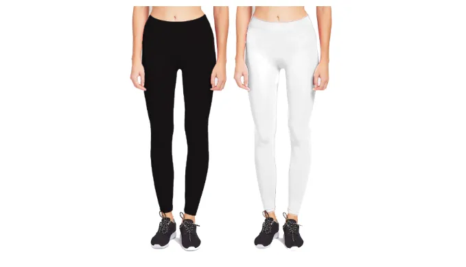 Mechaly Women's Full Length Fit Performance Nylon Leggings One Size - 2 Pack - Ships Next Day!