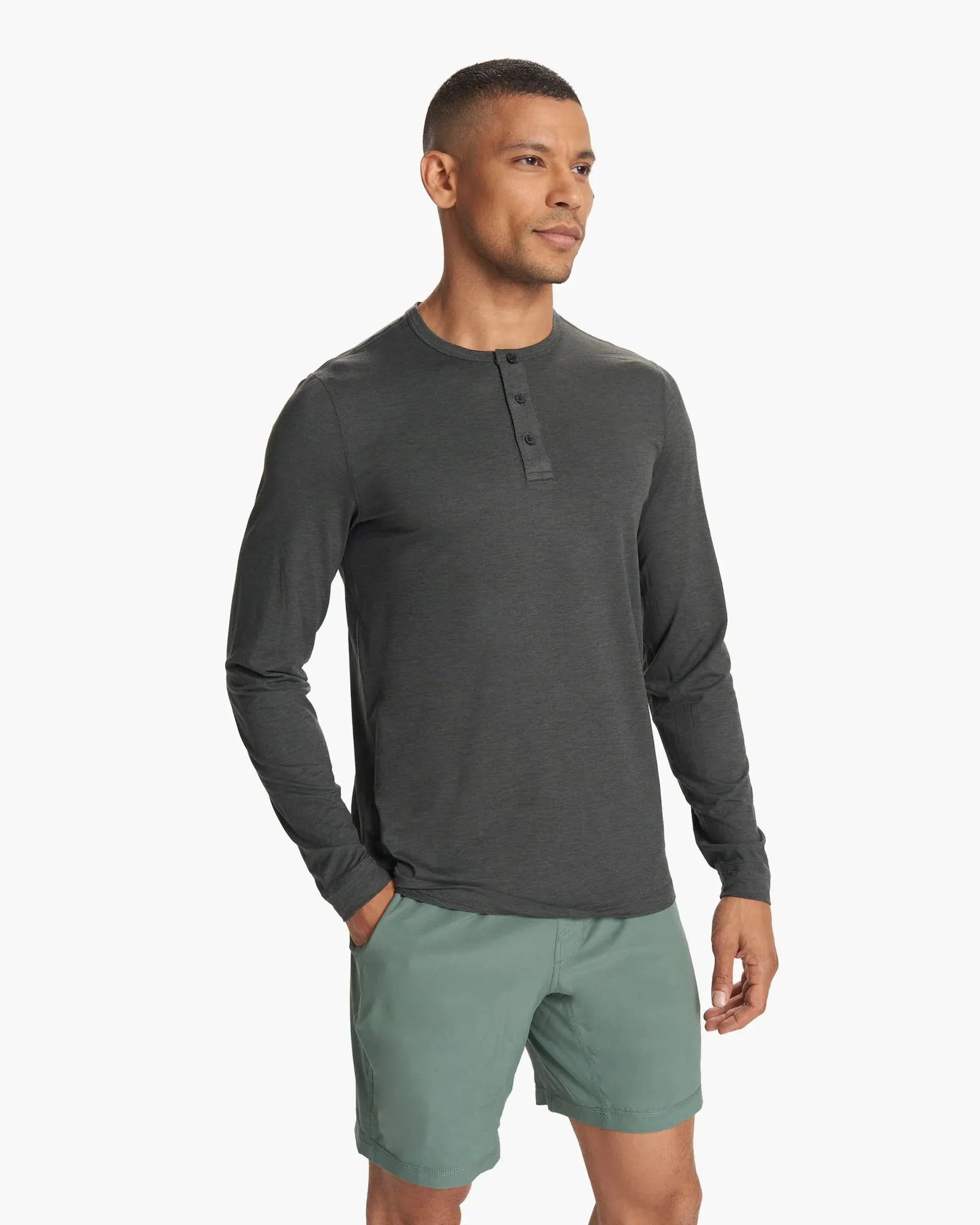 Men's Ease Performance Henley Long Sleeve