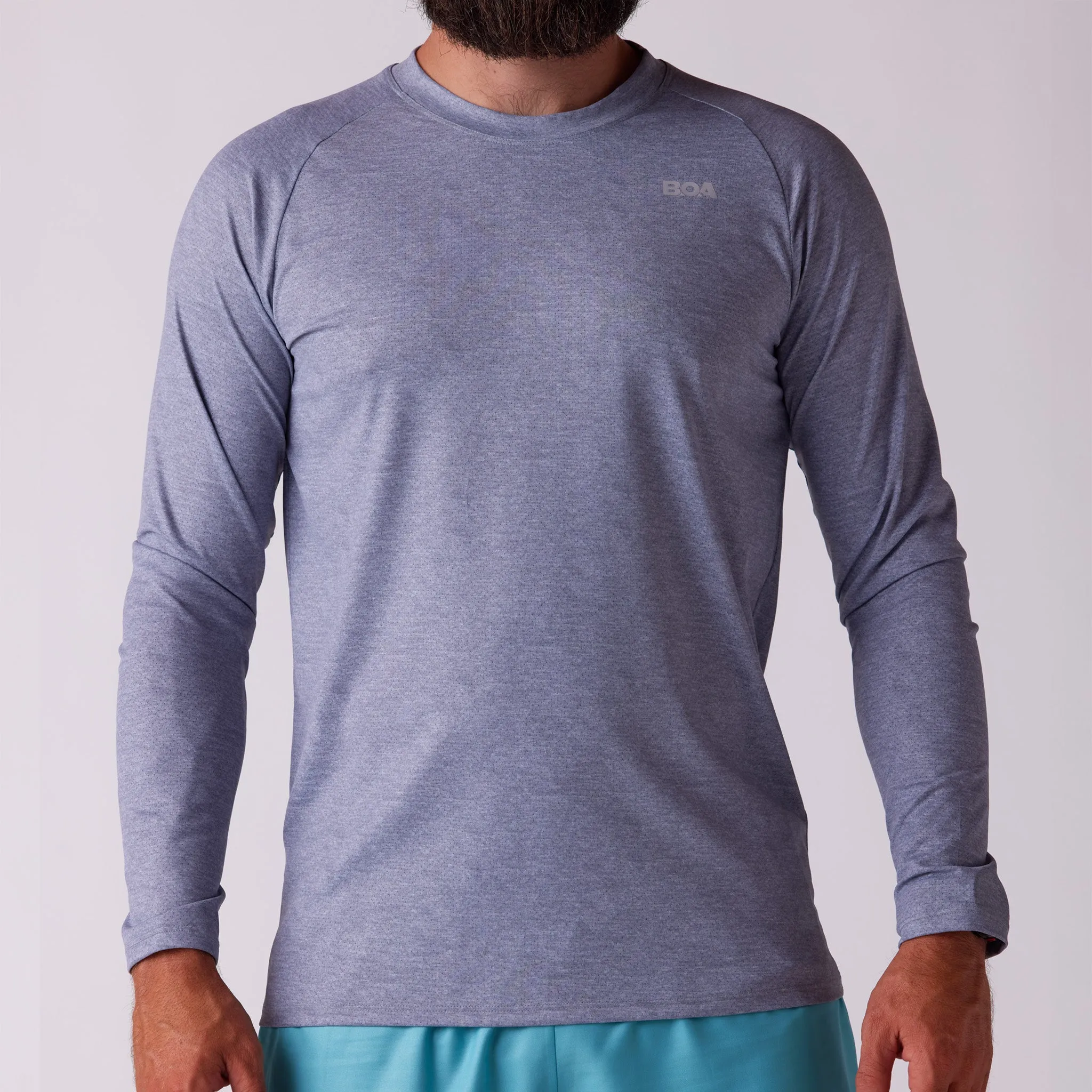 Men's Vapor Lite Triumph LS Tee - Heather Grey