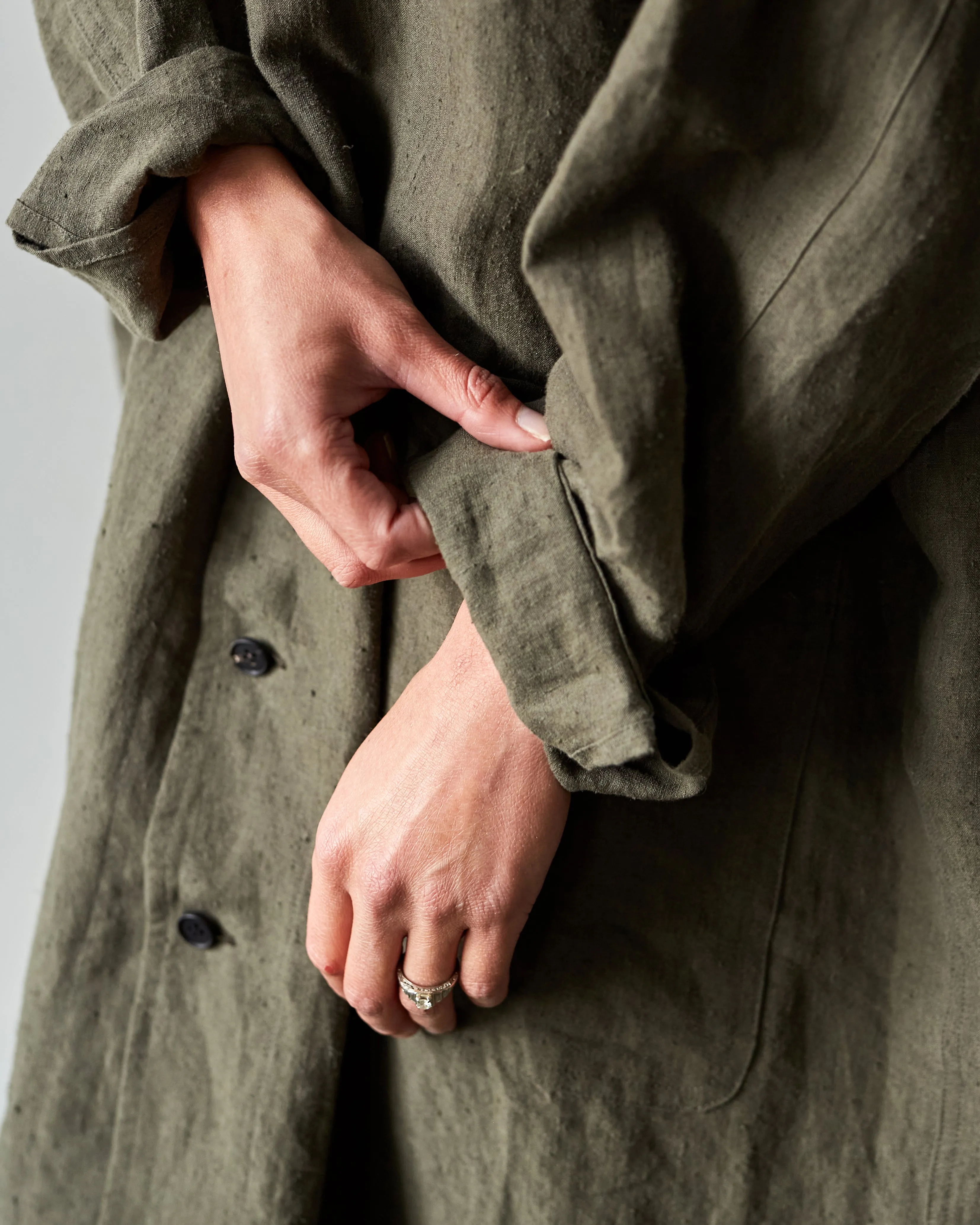 O-Project Shirt Coat, Dark Olive