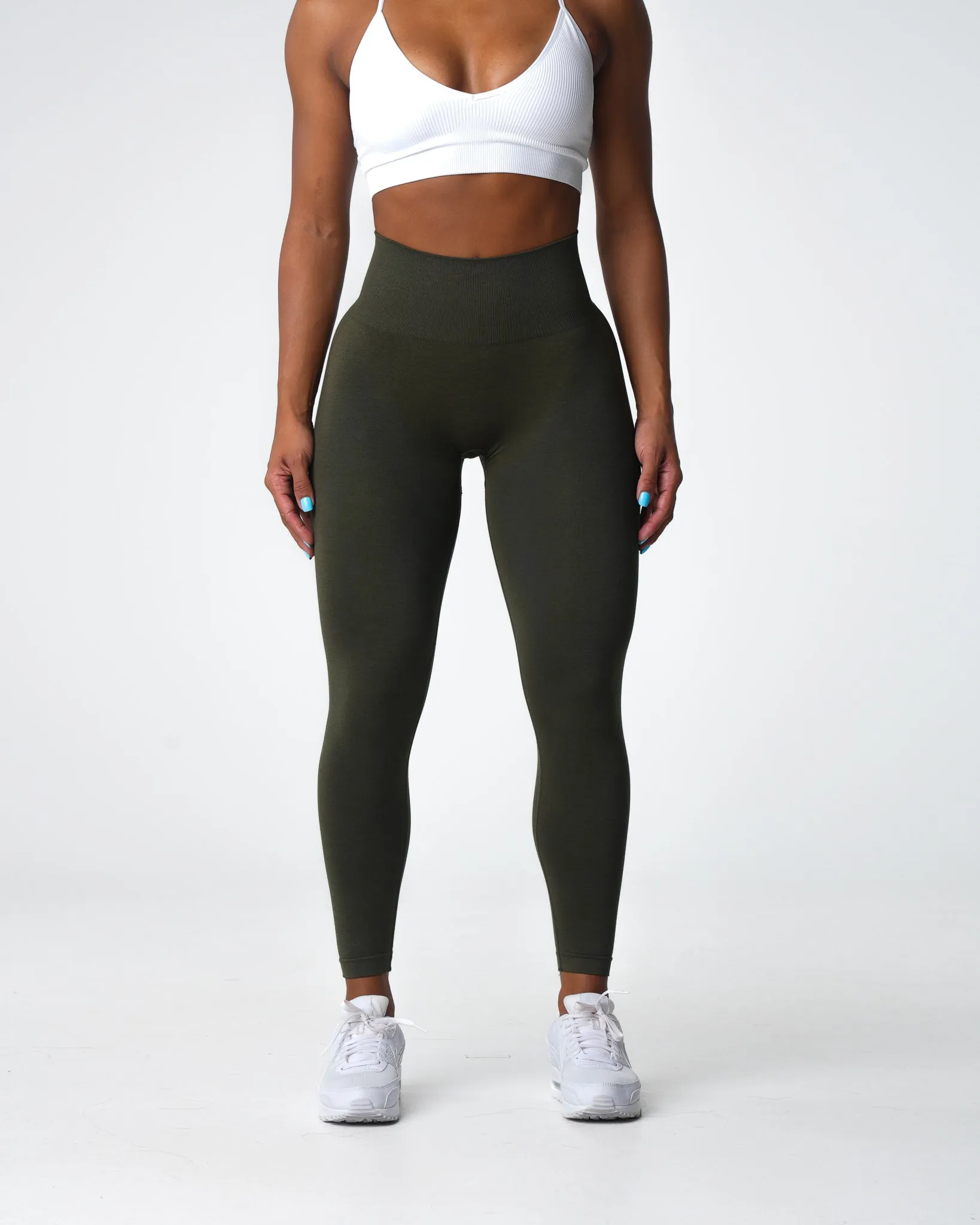 Olive Performance Seamless Leggings