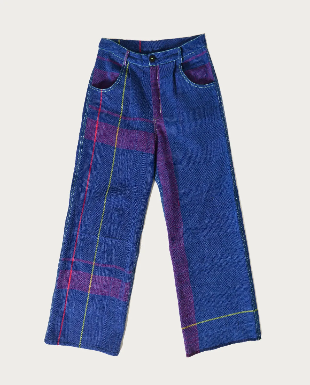 Recycled Blue Striped Cargo Pants