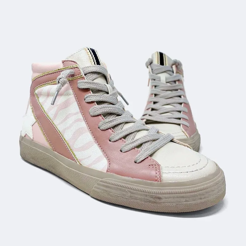 Roxanne Blush Zebra Sneakers