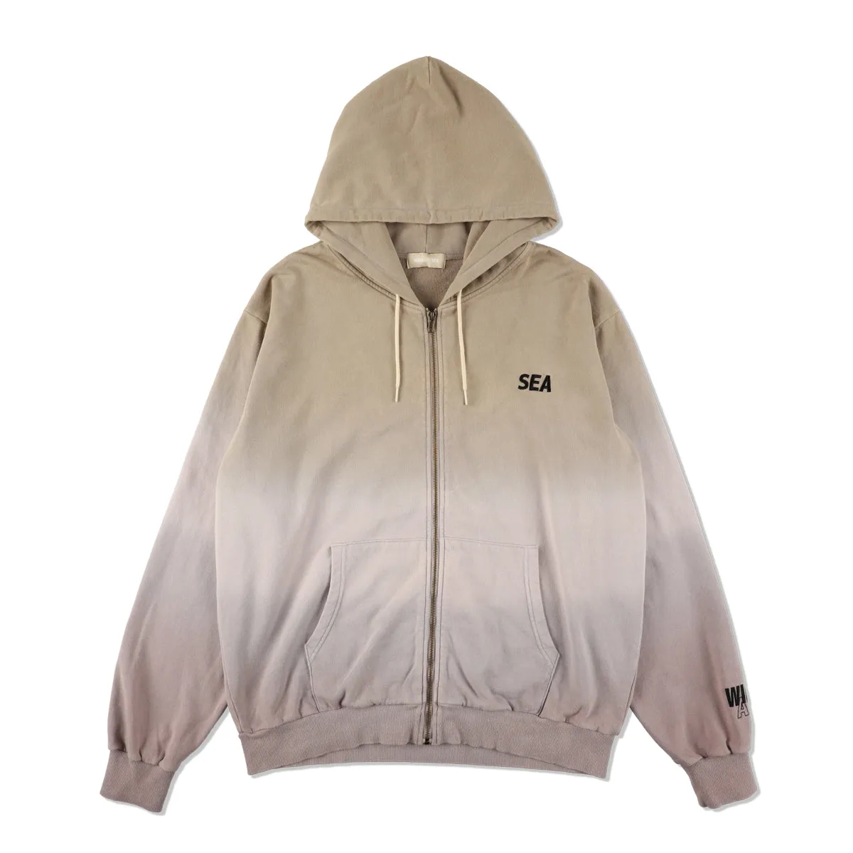 Step_Dye Zip-up Sweat shirt / SAND