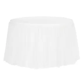 Tulle Tutu 17ft Table Skirt - White