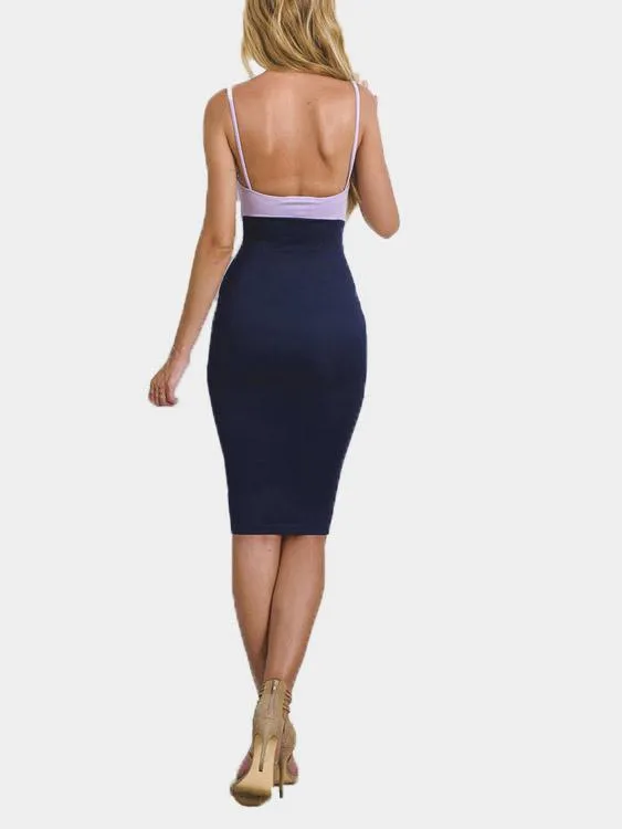 Wholesale Navy Sleeveless Bodycon Dresses