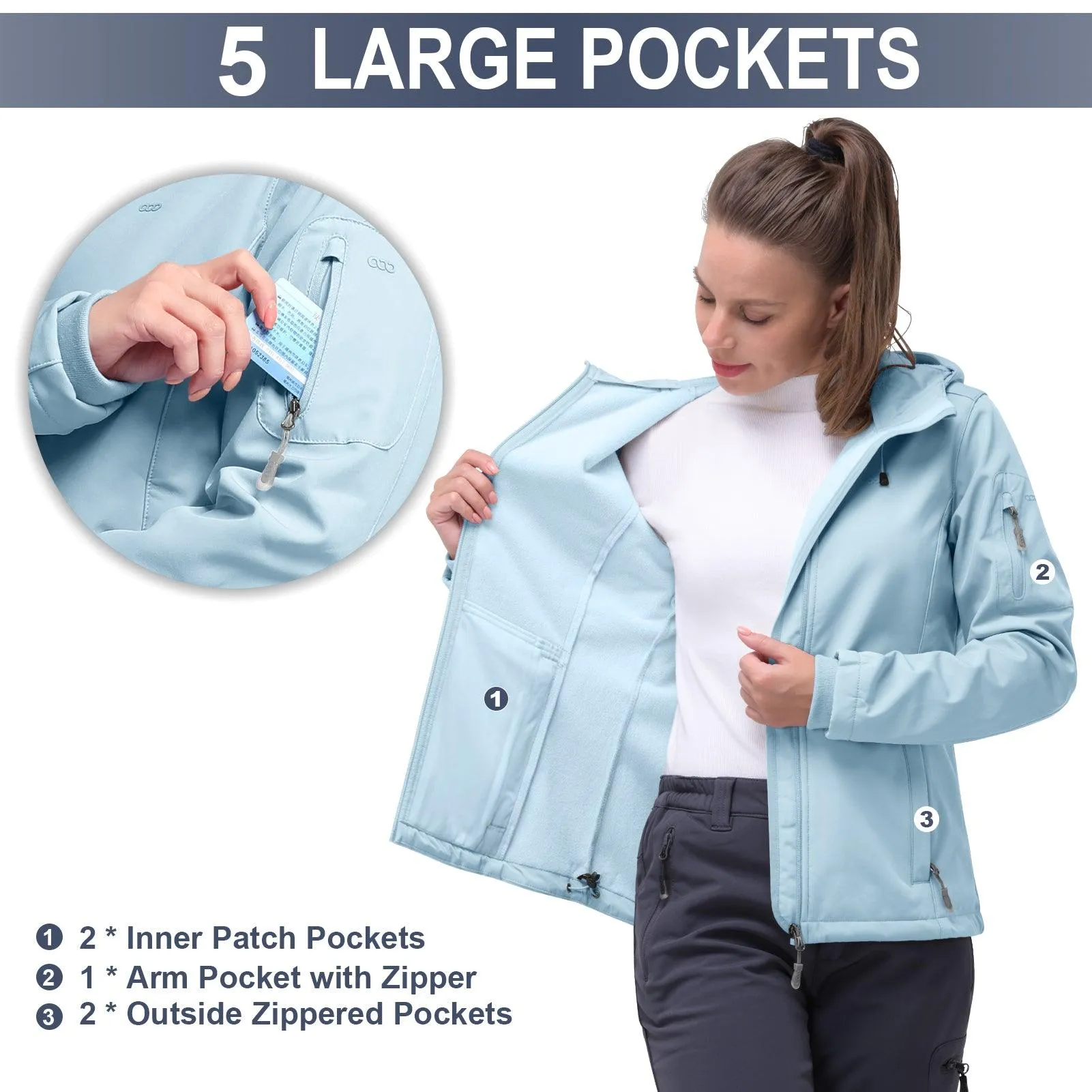 Women's Softshell Fleece Lined Jacket