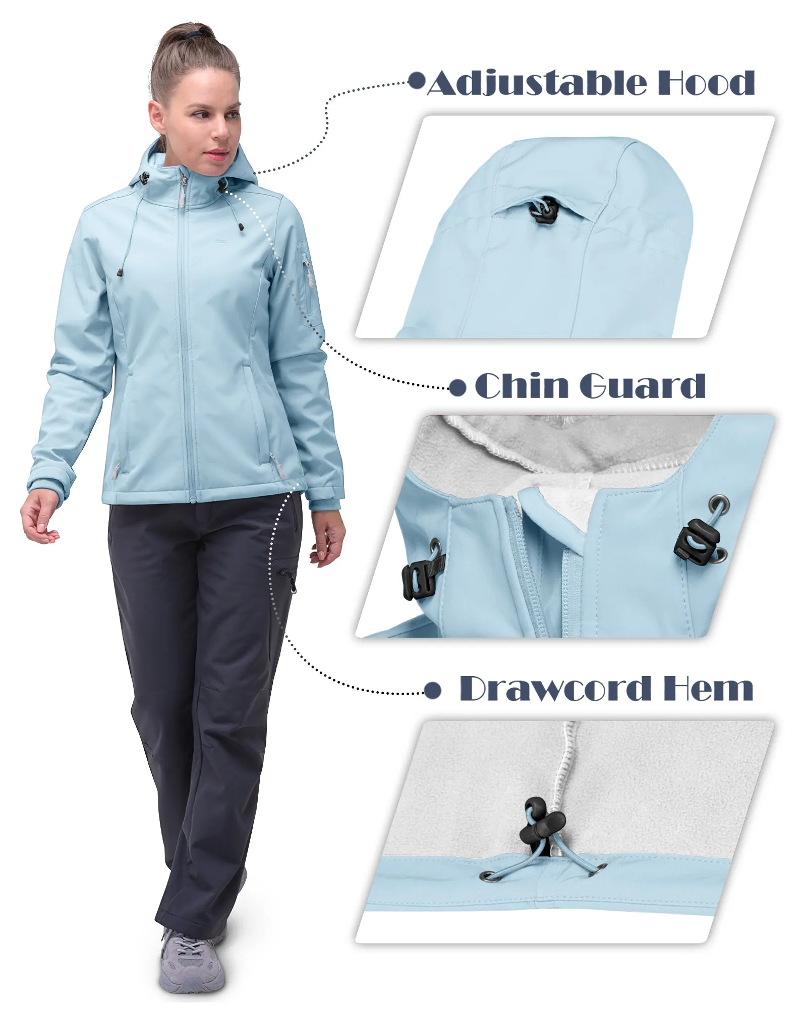 Women's Softshell Fleece Lined Jacket