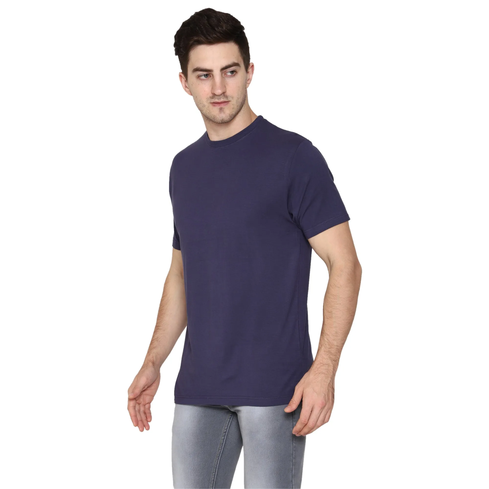 Woodwose Organic Clothing Bamboo Men's Navy T-Shirt