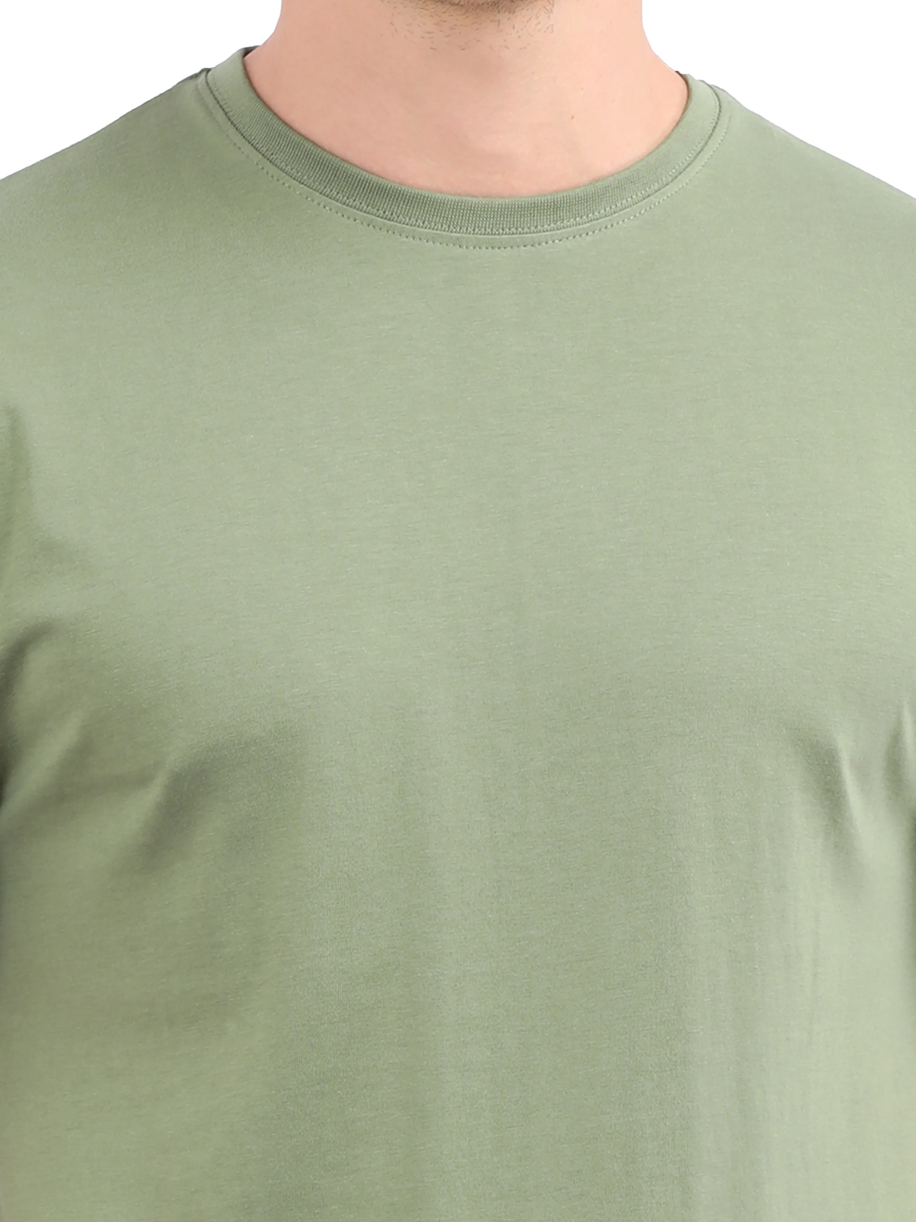 Woodwose Organic Clothing Men's Regular Fit Organic Cotton T-shirt - Olive Green